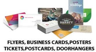 flyers business cards posters tickes postcards